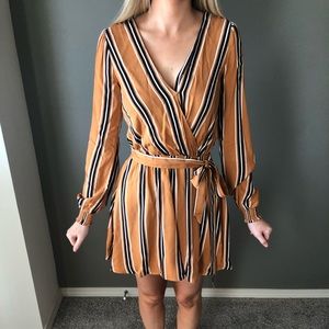 Striped long sleeve dress